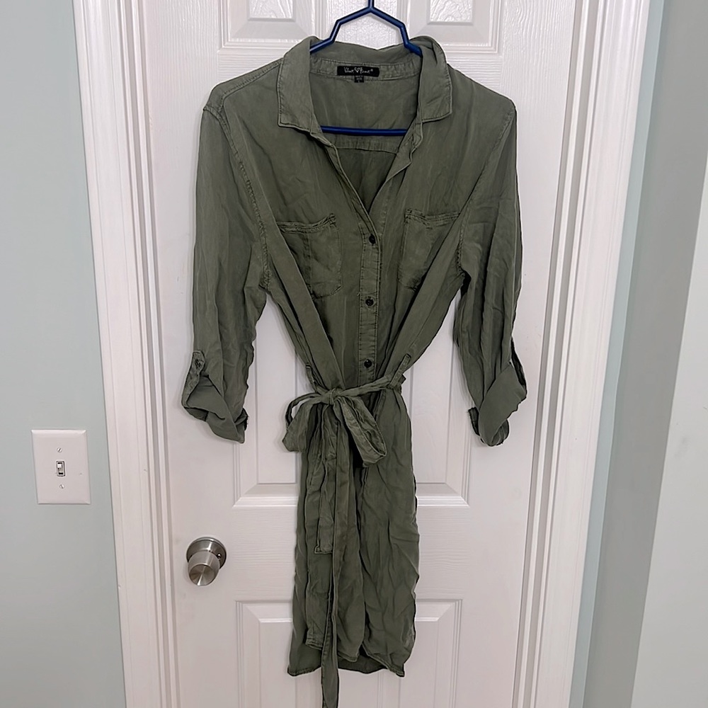 Velvet Heart size large army green dress.